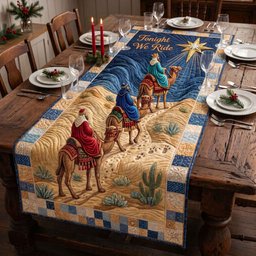 Wise Men Crossing Desert Sands Table Runner - Made to Order TABLE928
