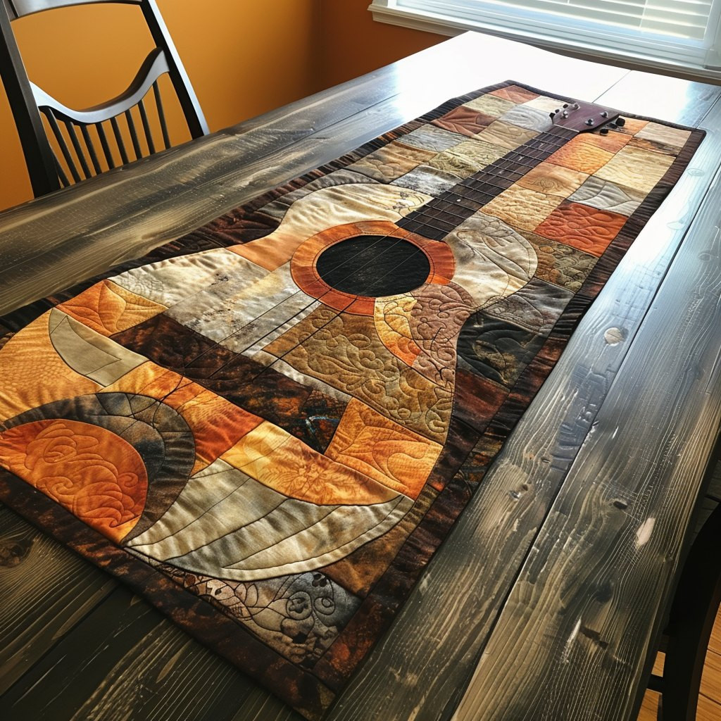 Vintage Guitar Vibes Table Runner - Made to Order TABLE928