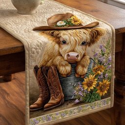 Western Highland Table Runner - Made to Order TABLE928