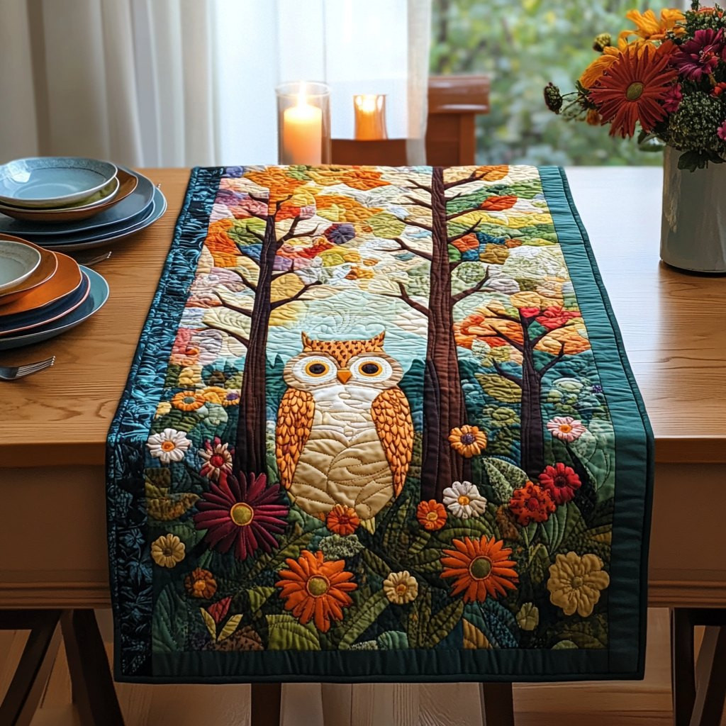 Twilight Owl Symphony Table Runner - Made to Order TABLE928