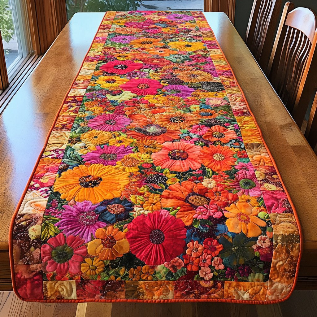 Vibrant Bloom Table Runner - Made to Order TABLE928