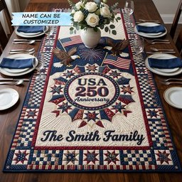 USA 250 Anniversary Medallion Table Runner - Made to Order TABLE928