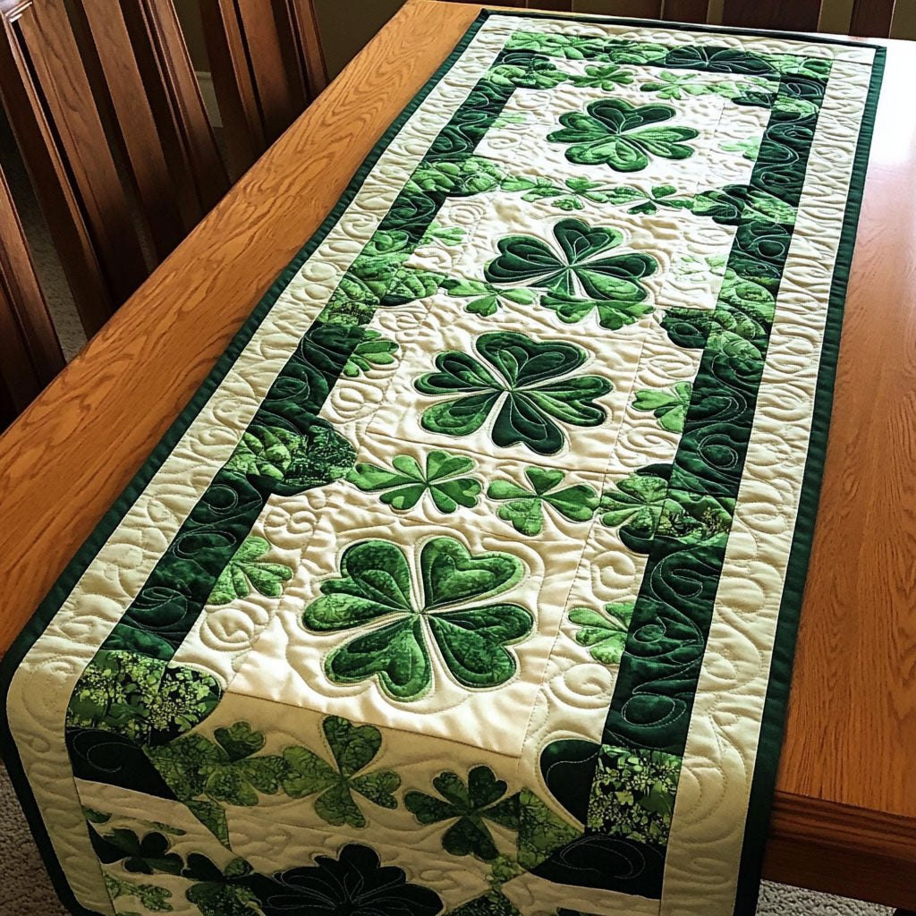 Whispering Clovers Table Runner - Made to Order TABLE928