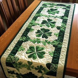 Whispering Clovers Table Runner - Made to Order TABLE928