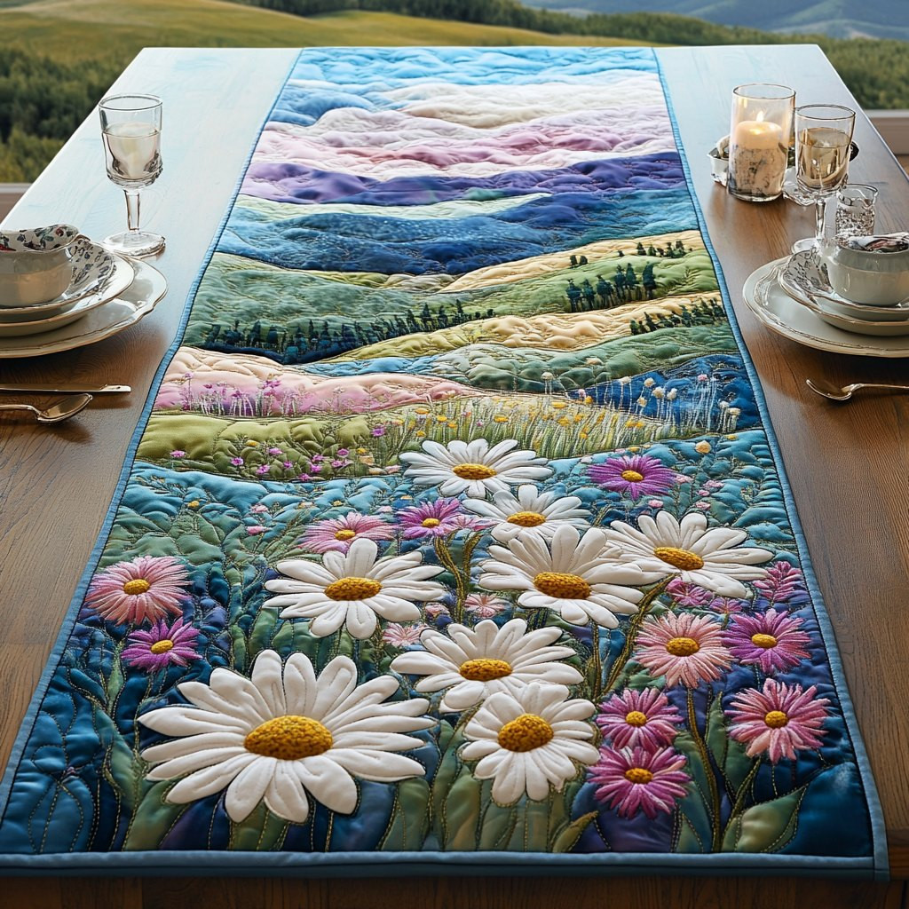 Whispering Daisies Table Runner - Made to Order TABLE928