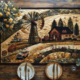 Whispers of the Windmill Table Runner - Made to Order TABLE928