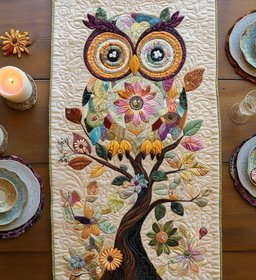 Vintage Owl Table Runner - Made to Order TABLE928