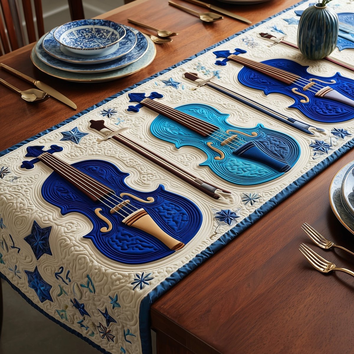 Violin Table Runner - Made to Order TABLE928