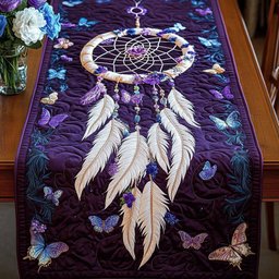 Twilight Feathers Table Runner - Made to Order TABLE928