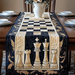 Vintage Chess Table Runner - Made to Order TABLE928