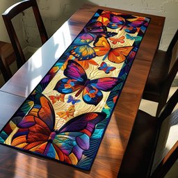 Vivid Butterflies Table Runner - Made to Order TABLE928
