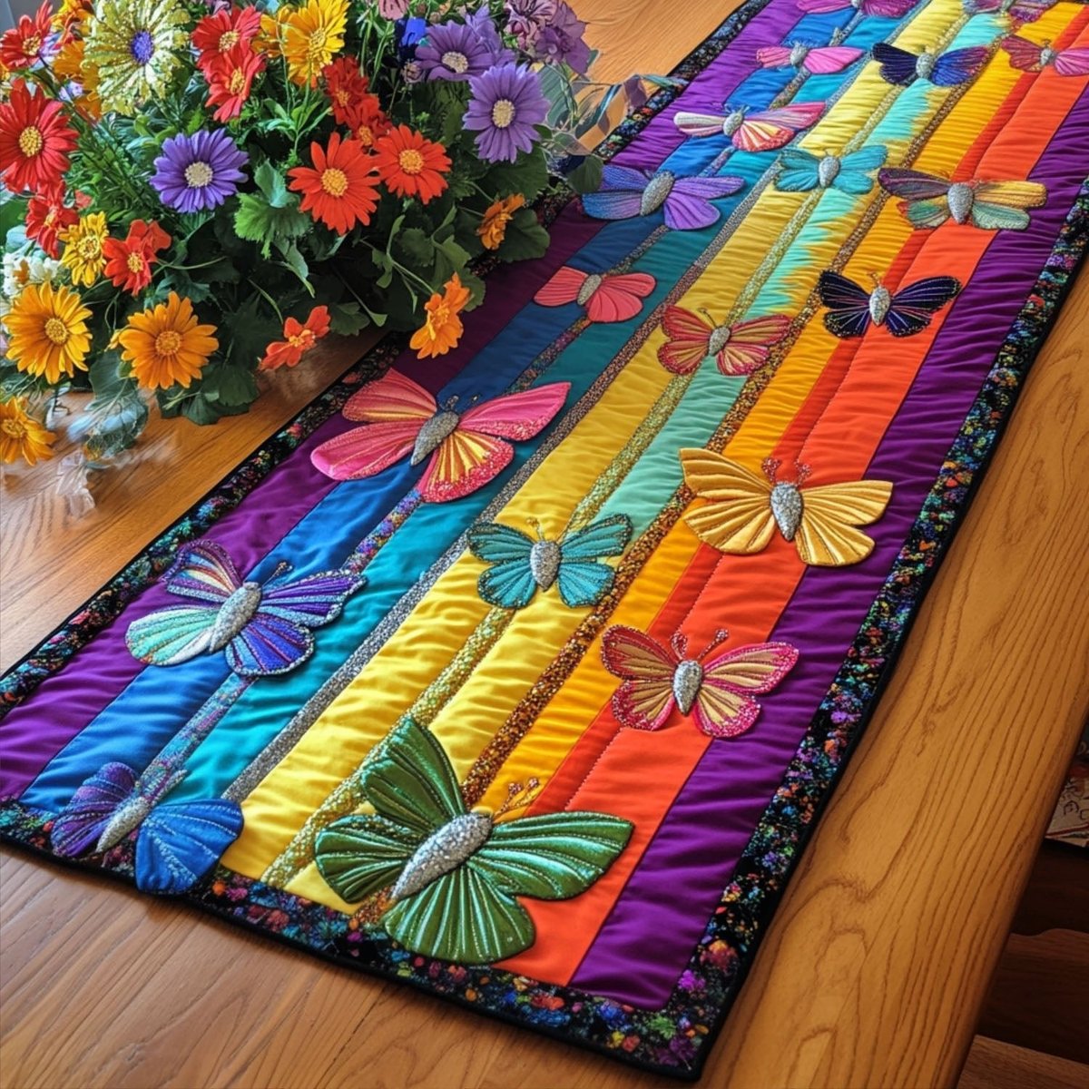 Whispering Butterflies Table Runner - Made to Order TABLE928