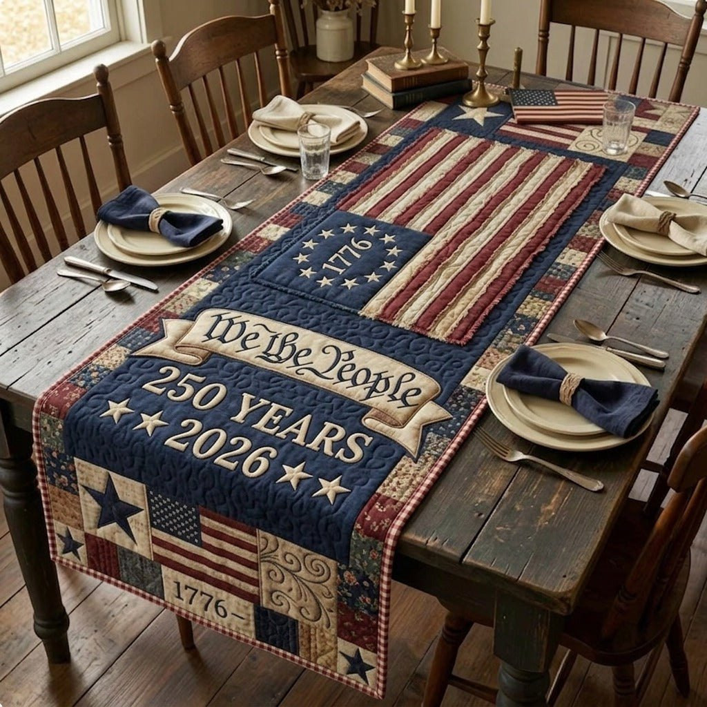 We the People 250 Years 2026 Table Runner - Made to Order TABLE928