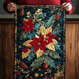 Vibrant Poinsettia Table Runner - Made to Order TABLE928