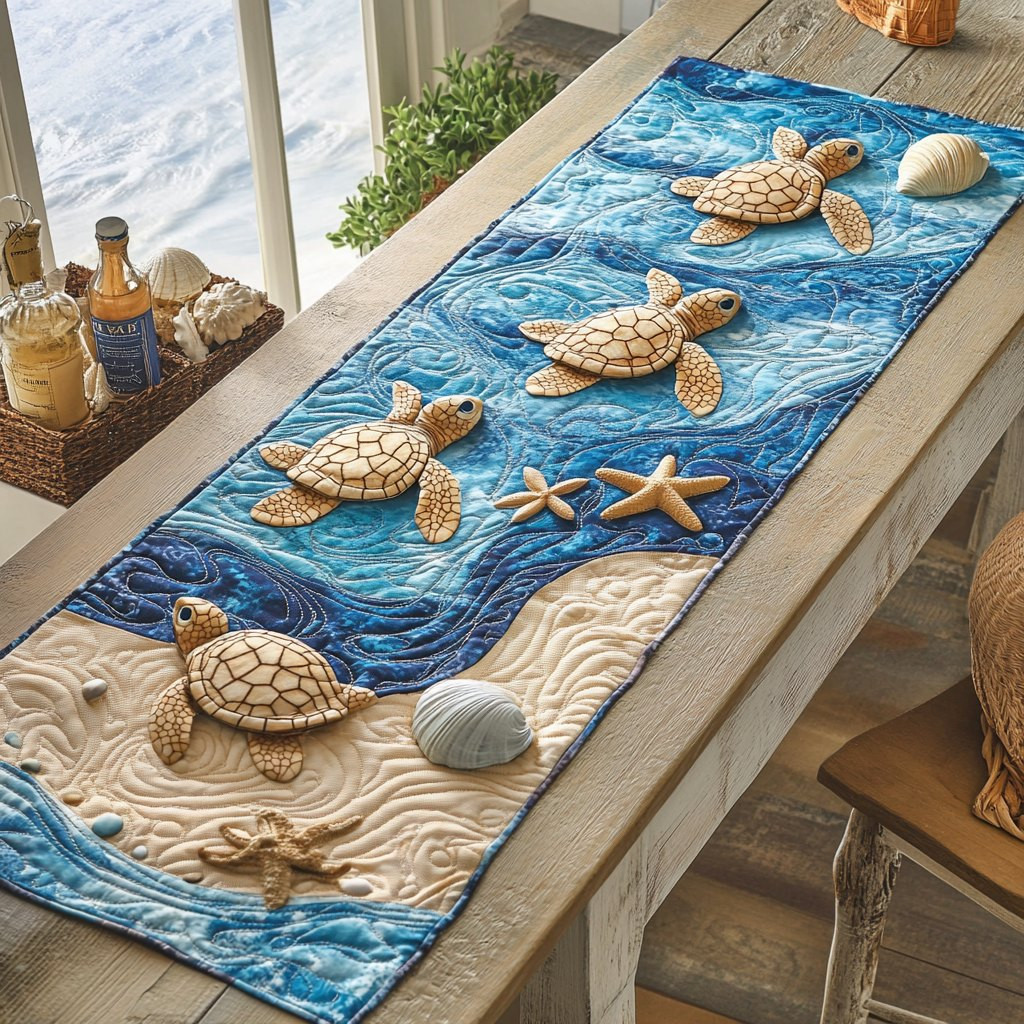 Turtle Escape Table Runner - Made to Order TABLE928