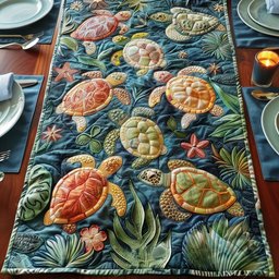 Turtle Sanctuary Table Runner - Made to Order TABLE928
