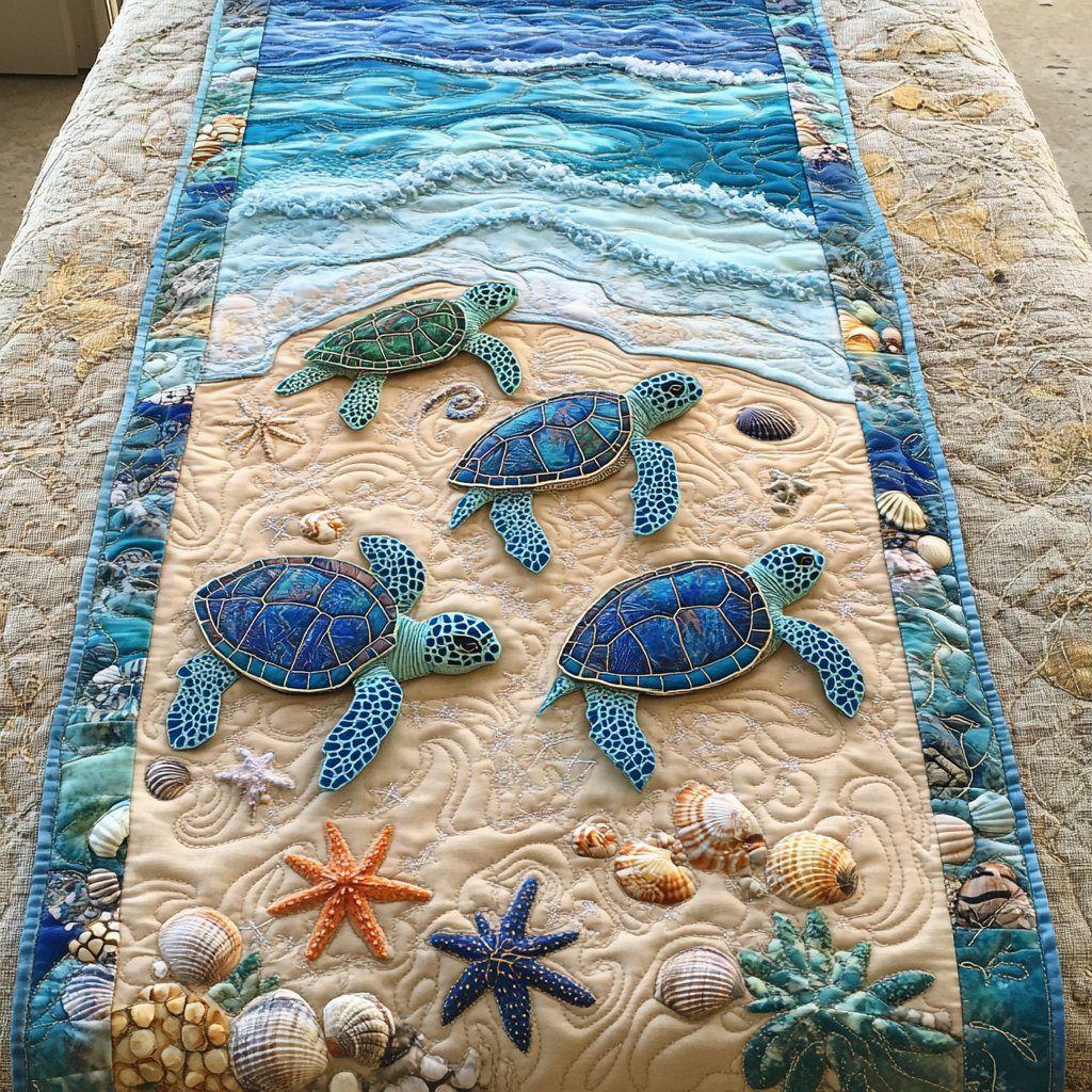 Turtle Bliss Table Runner - Made to Order TABLE928