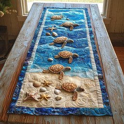 Turtle Shore Table Runner - Made to Order TABLE928