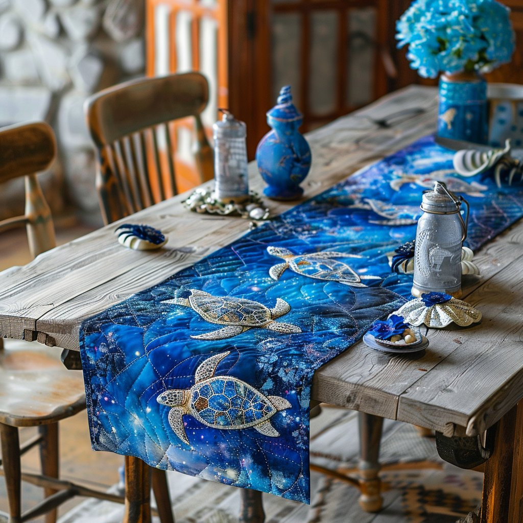 Turtle Treasure Table Runner - Made to Order TABLE928