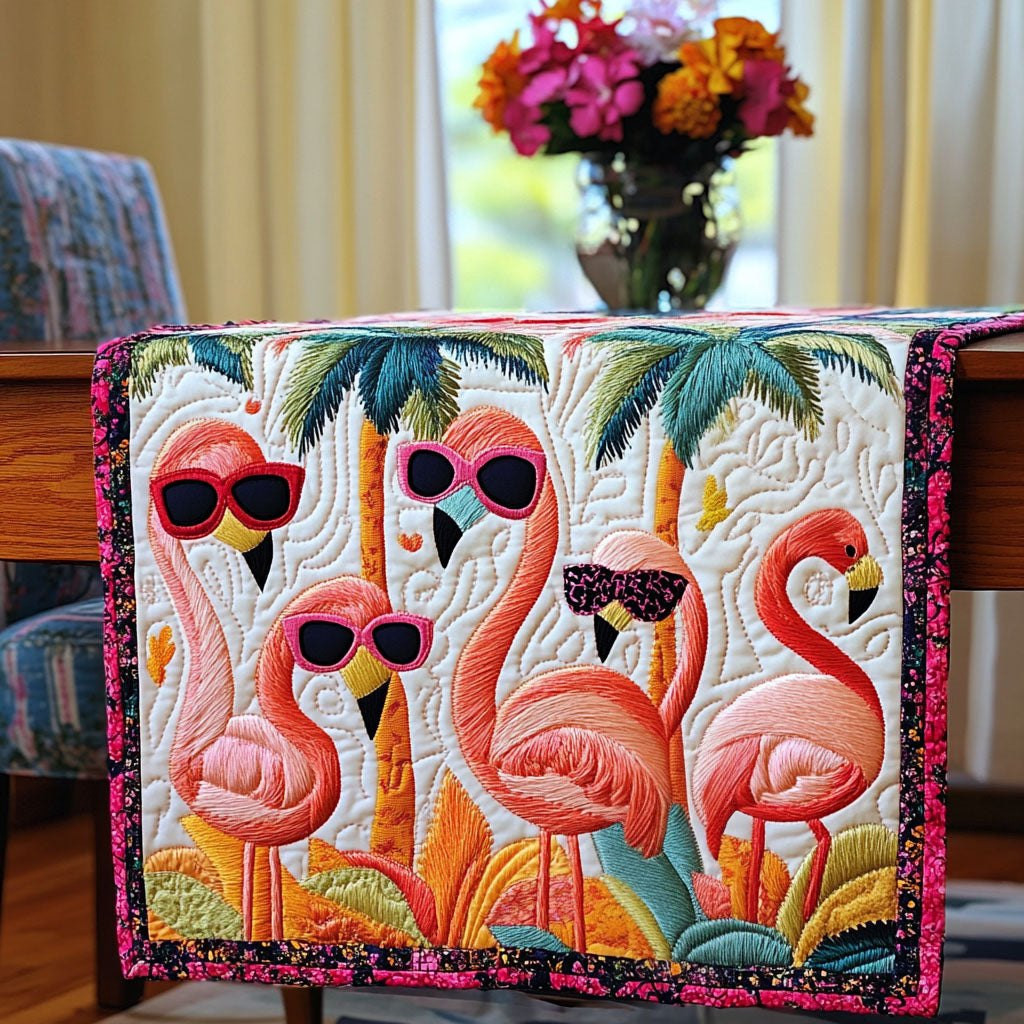 Tropical Flamingo Vibes Table Runner - Made to Order TABLE928
