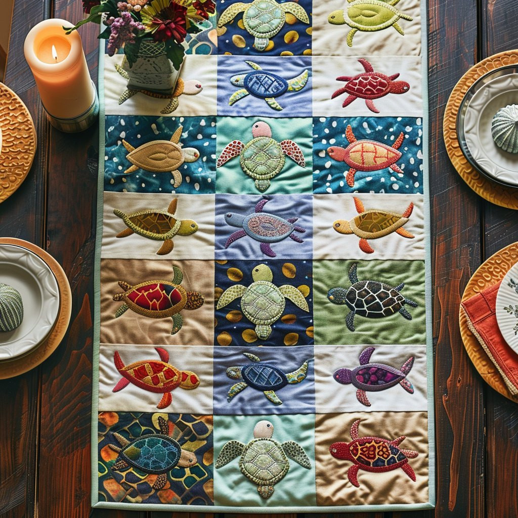 Turle Odyssey Table Runner - Made to Order TABLE928