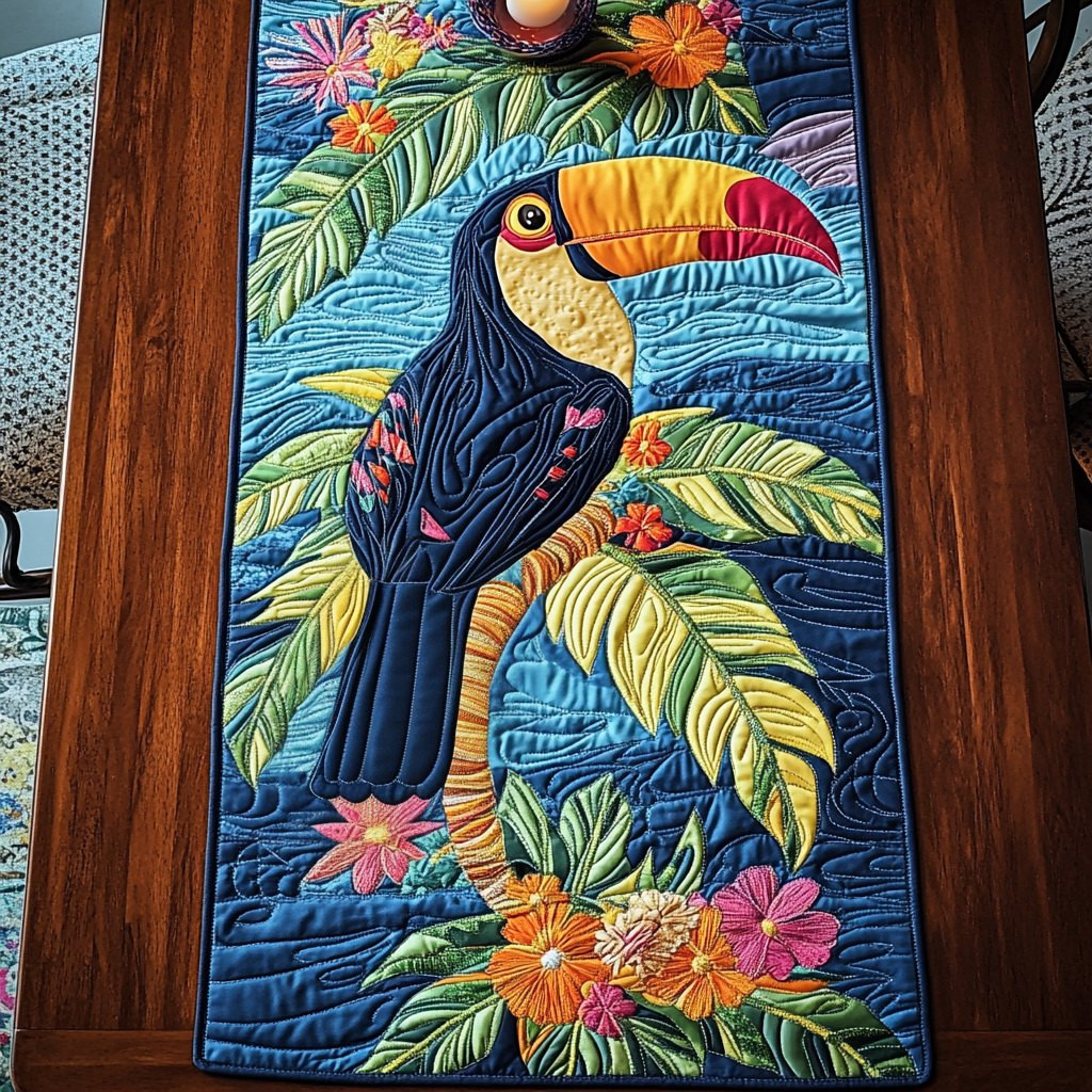 Toucan Bloom Table Runner - Made to Order TABLE928