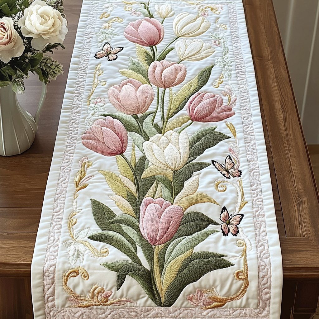 Tulip Bouquet Charm Table Runner - Made to Order TABLE928