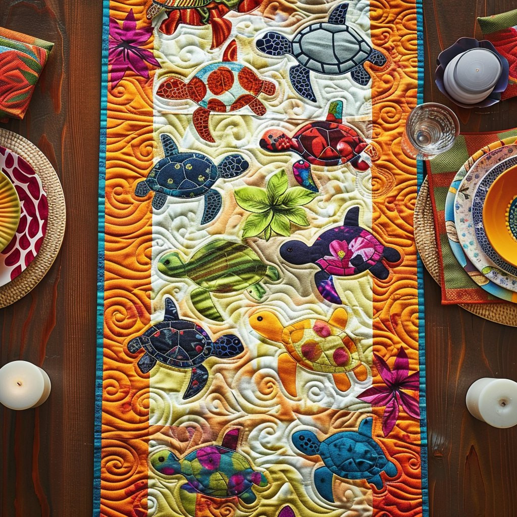 Tropical Turtle Dream Table Runner - Made to Order TABLE928
