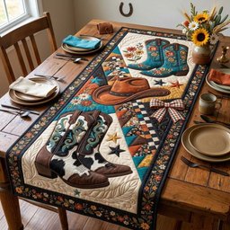 Turquoise Cowgirl Charm Table Runner - Made to Order TABLE928