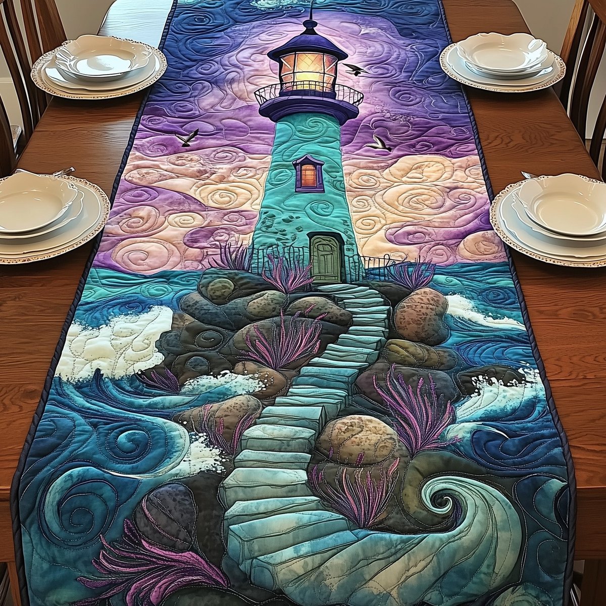 The Aurora Tower Table Runner - Made to Order TABLE928