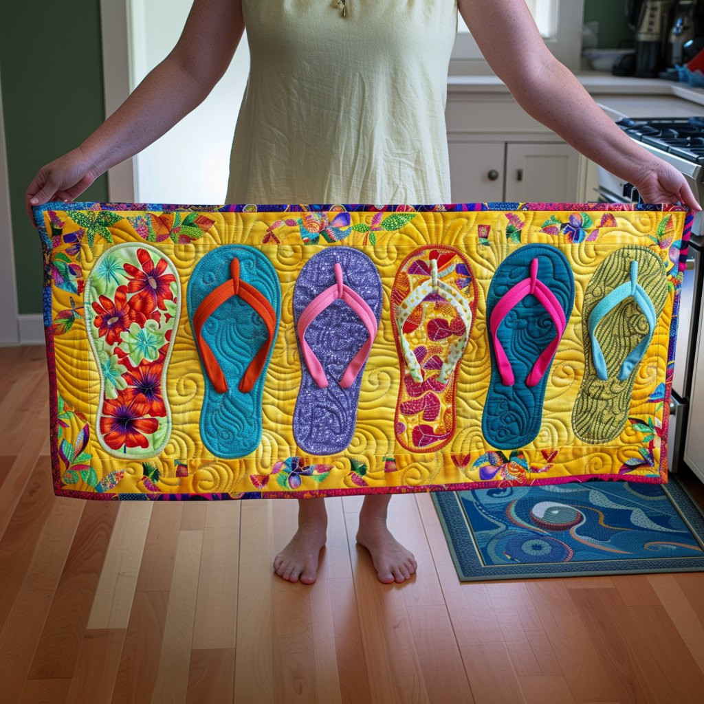 Sunshine Flip Flops Table Runner - Made to Order TABLE928