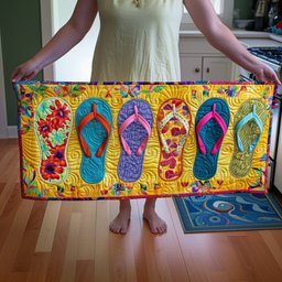 Sunshine Flip Flops Table Runner - Made to Order TABLE928