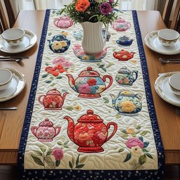 Tea in Full Bloom Table Runner - Made to Order TABLE928