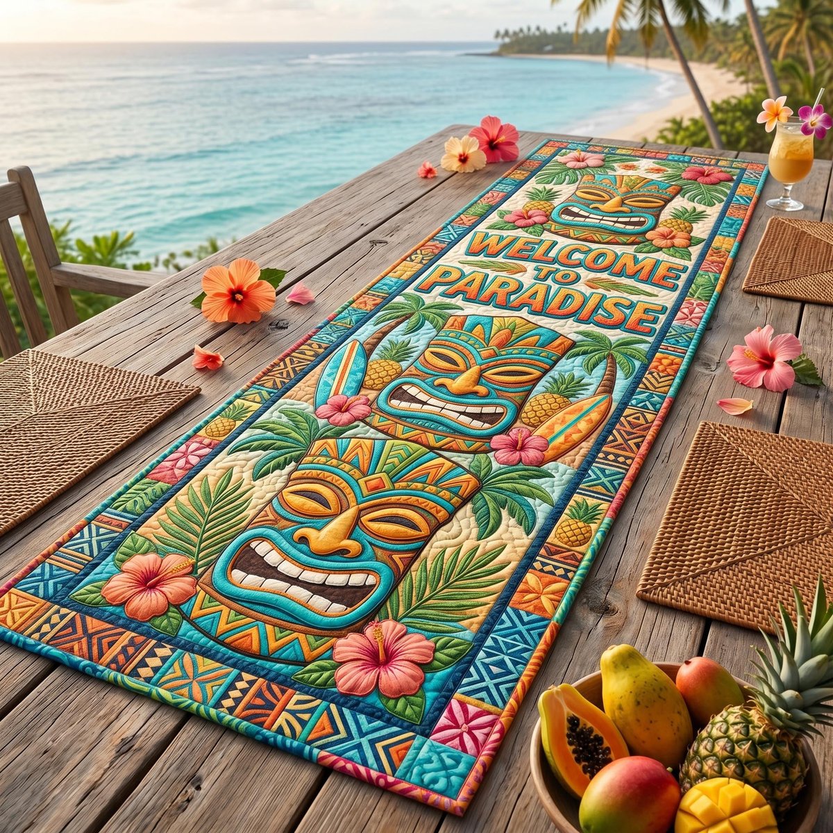 Tiki Culture Table Runner - Made to Order TABLE928