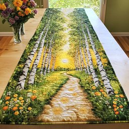 Sunny Birch Path Table Runner - Made to Order TABLE928