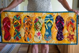 Sunny Flip Flop Fiesta Table Runner - Made to Order TABLE928