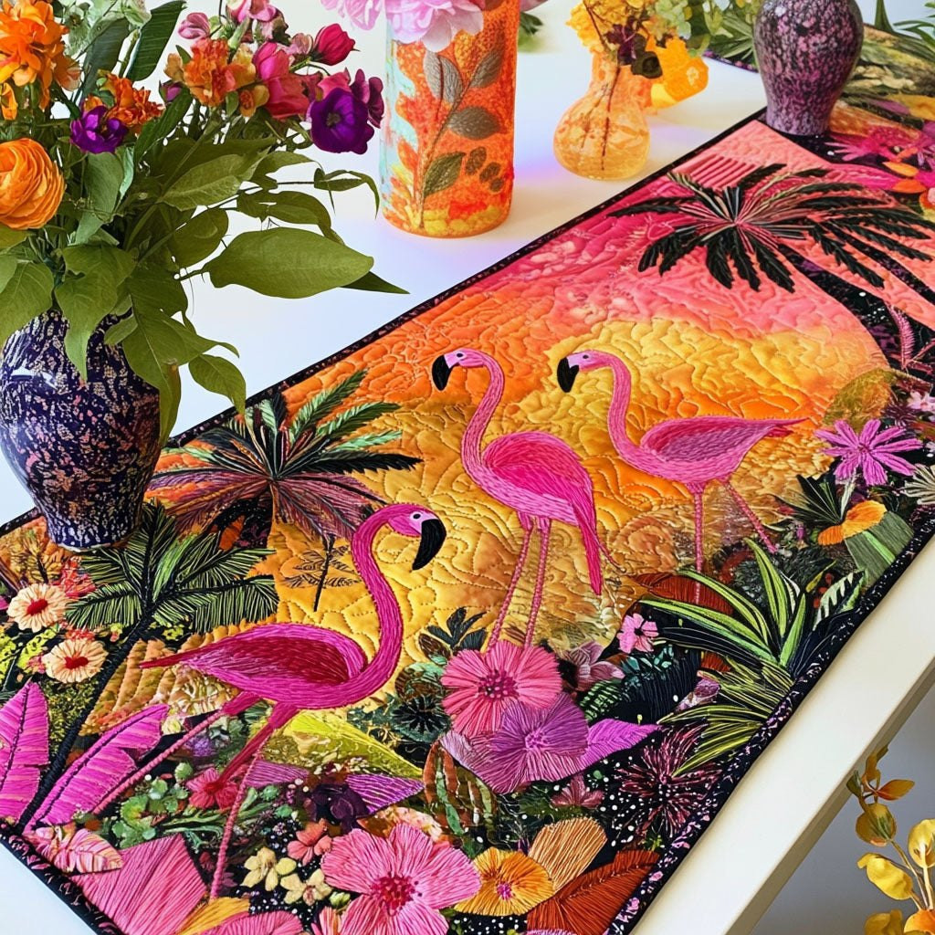 Sunset Flamingos Table Runner - Made to Order TABLE928