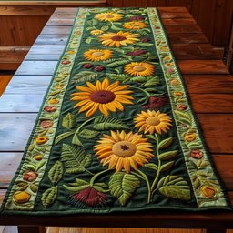 Sunflowers on Green Vines Table Runner - Made to Order TABLE928