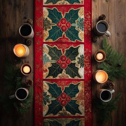 Snowflake Trail Table Runner - Made to Order TABLE928