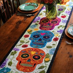 Skull Charm Table Runner - Made to Order TABLE928