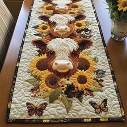 Sunflower Highland Table Runner - Made to Order TABLE928