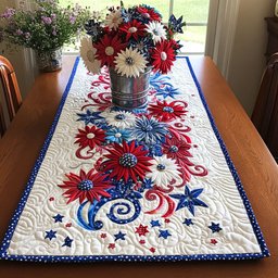 Stars and Stripes Elegance Table Runner - Made to Order TABLE928
