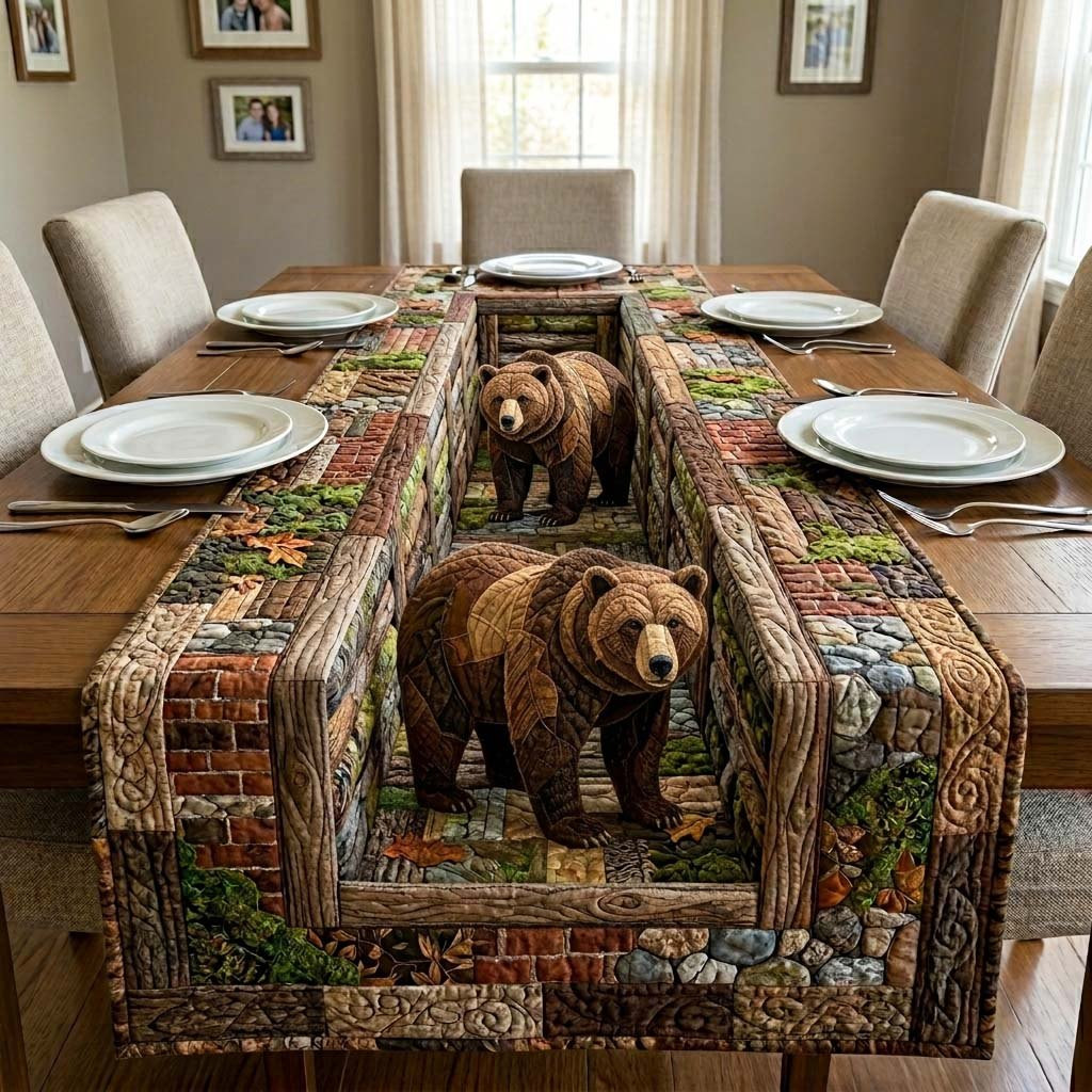 Stone Bears Table Runner - Made to Order TABLE928