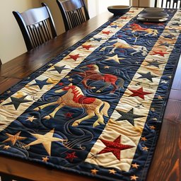 Star Pattern Horse Table Runner - Made to Order TABLE928