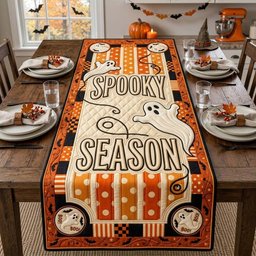 Spooky Season with Ghosts Table Runner - Made to Order TABLE928