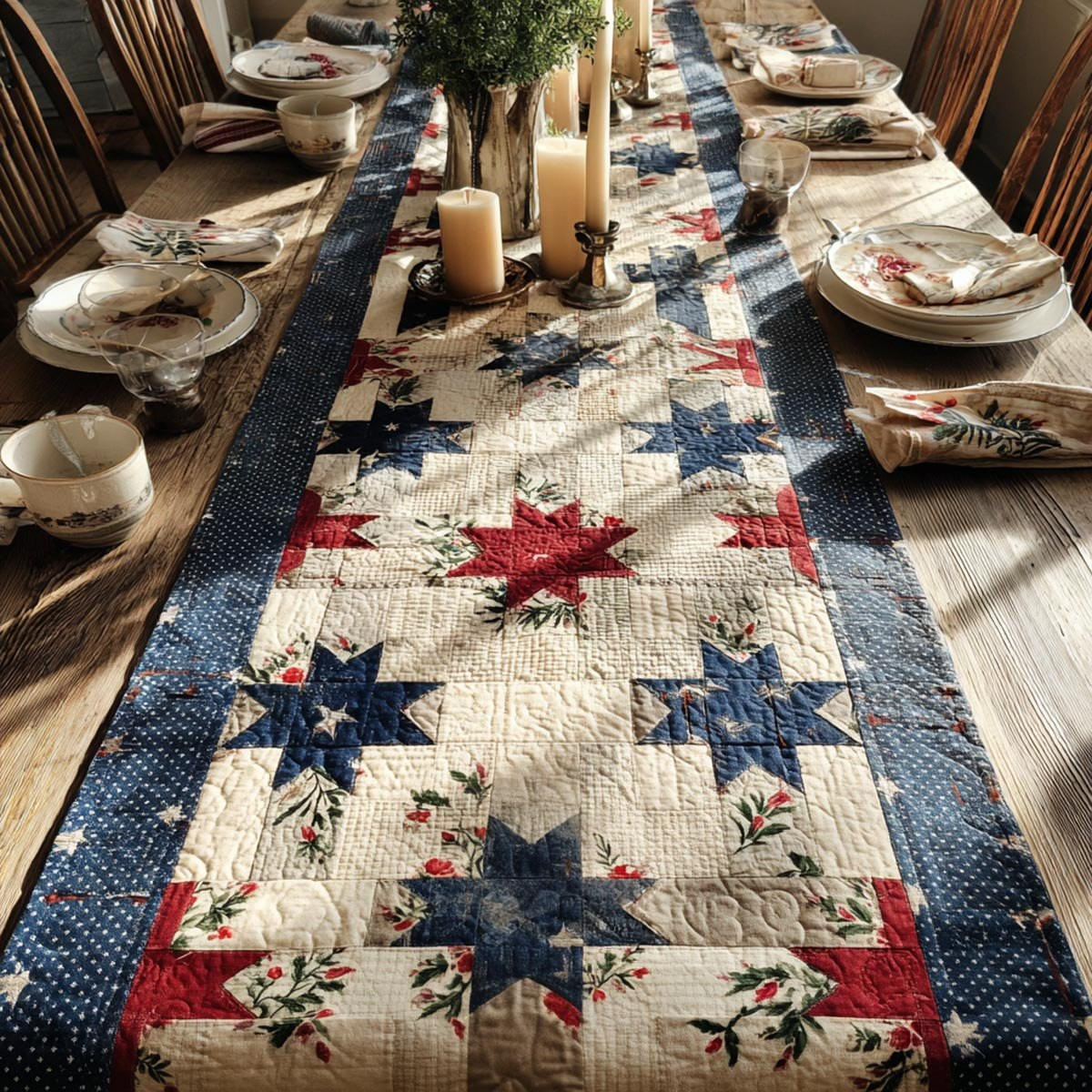 Stars Tribute Table Runner - Made to Order TABLE928