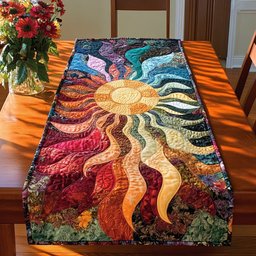 Sun with Flowing Rays Table Runner - Made to Order TABLE928