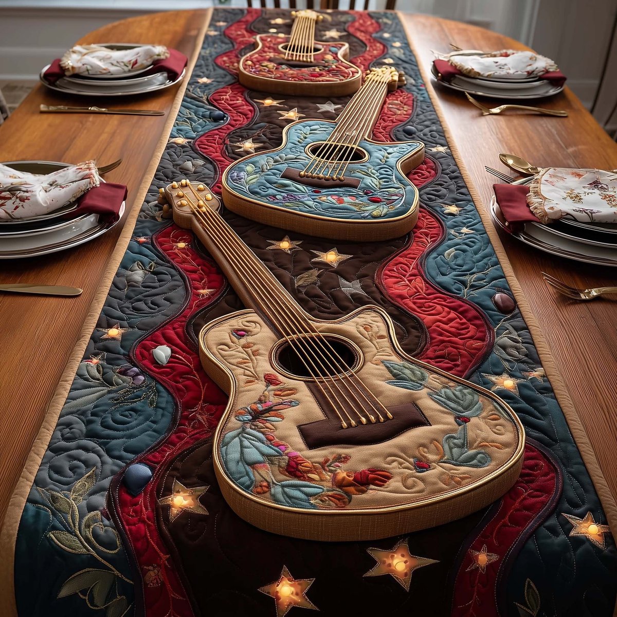 Star Guitars Table Runner - Made to Order TABLE928