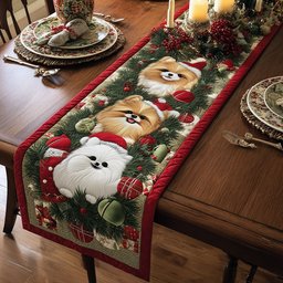 Snowy Puppies Table Runner - Made to Order TABLE928