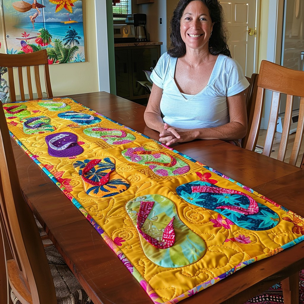 Sun Kissed Flip Flops Table Runner - Made to Order TABLE928